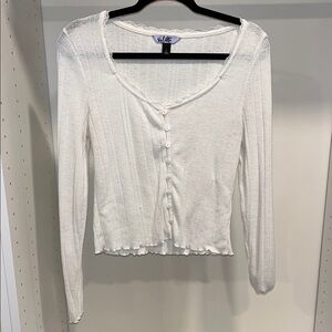 Cropped Long-Sleeve Top